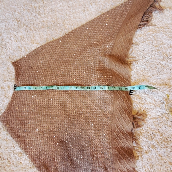 Poncho w/ Fringe and Tie Up Detail - Picture 6 of 9